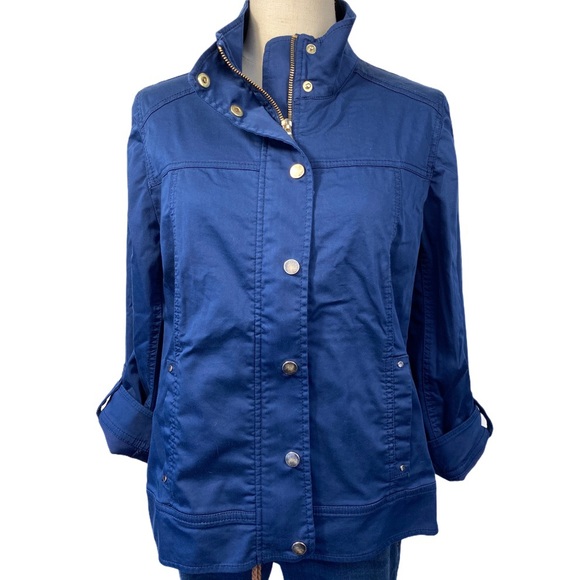 DONATED 
Chico's blue utility jacket (1) - Picture 1 of 3